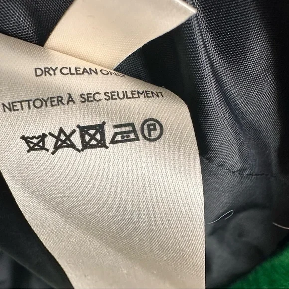 Maeve by Anthropologie Faux Fur Coat Green Black Multi Hearts Sz Medium NWT - Picture 6 of 16